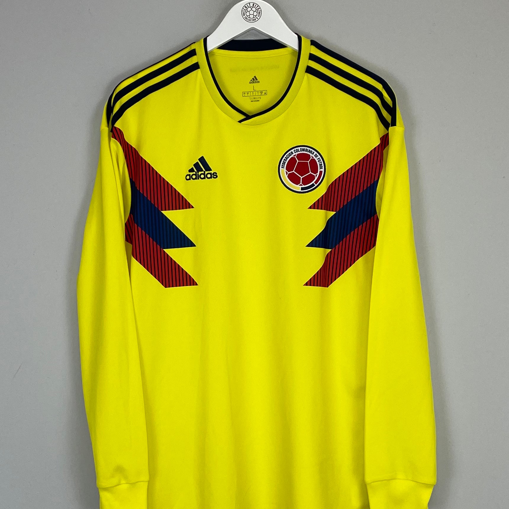 Shop 2018/19 COLOMBIA L/S HOME SHIRT (L) ADIDAS, classic football shirts, vintage football shirts & retro soccer jerseys at Cult Kits