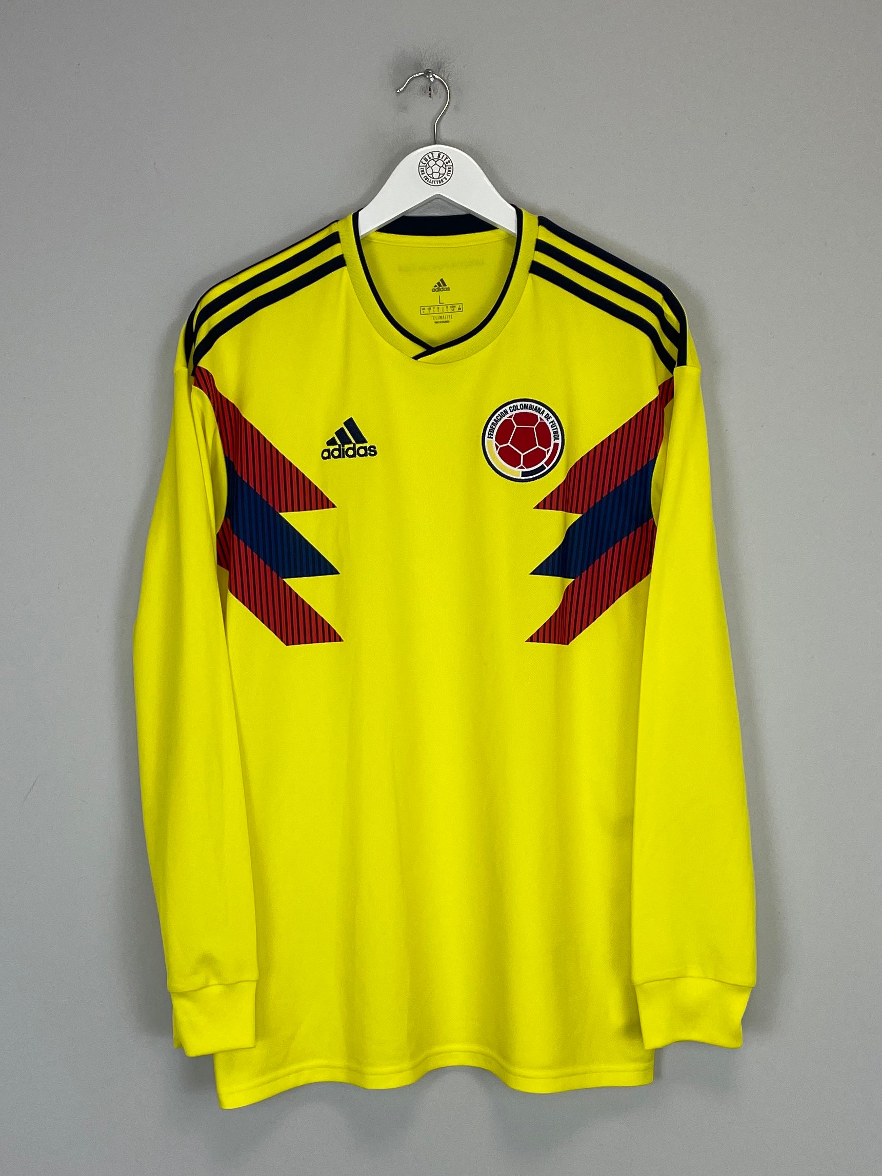 Shop 2018/19 COLOMBIA L/S HOME SHIRT (L) ADIDAS, classic football shirts, vintage football shirts & retro soccer jerseys at Cult Kits