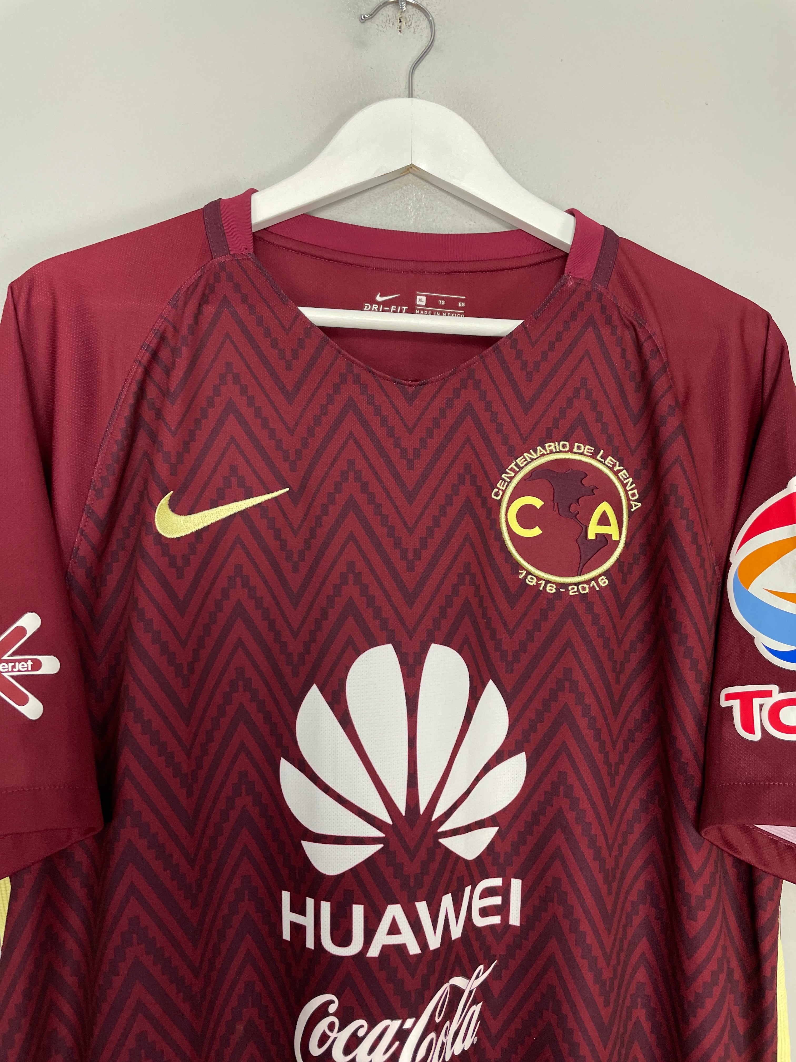 Shop 2016/17 CLUB AMERICA *CENTENARY* AWAY SHIRT (XL) NIKE, classic football shirts, vintage football shirts & retro soccer jerseys at Cult Kits