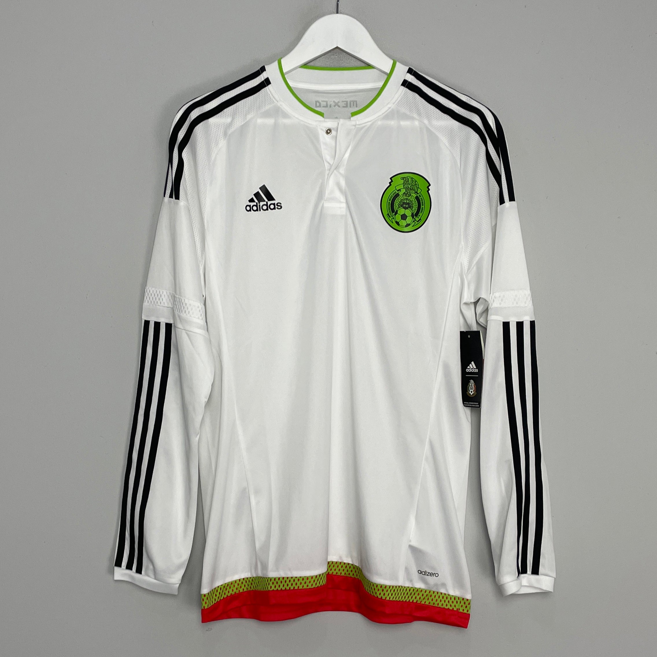 Shop 2014/15 MEXICO *BNWT* PLAYER ISSUE L/S AWAY SHIRT (L) ADIDAS, classic football shirts, vintage football shirts & retro soccer jerseys at Cult Kits