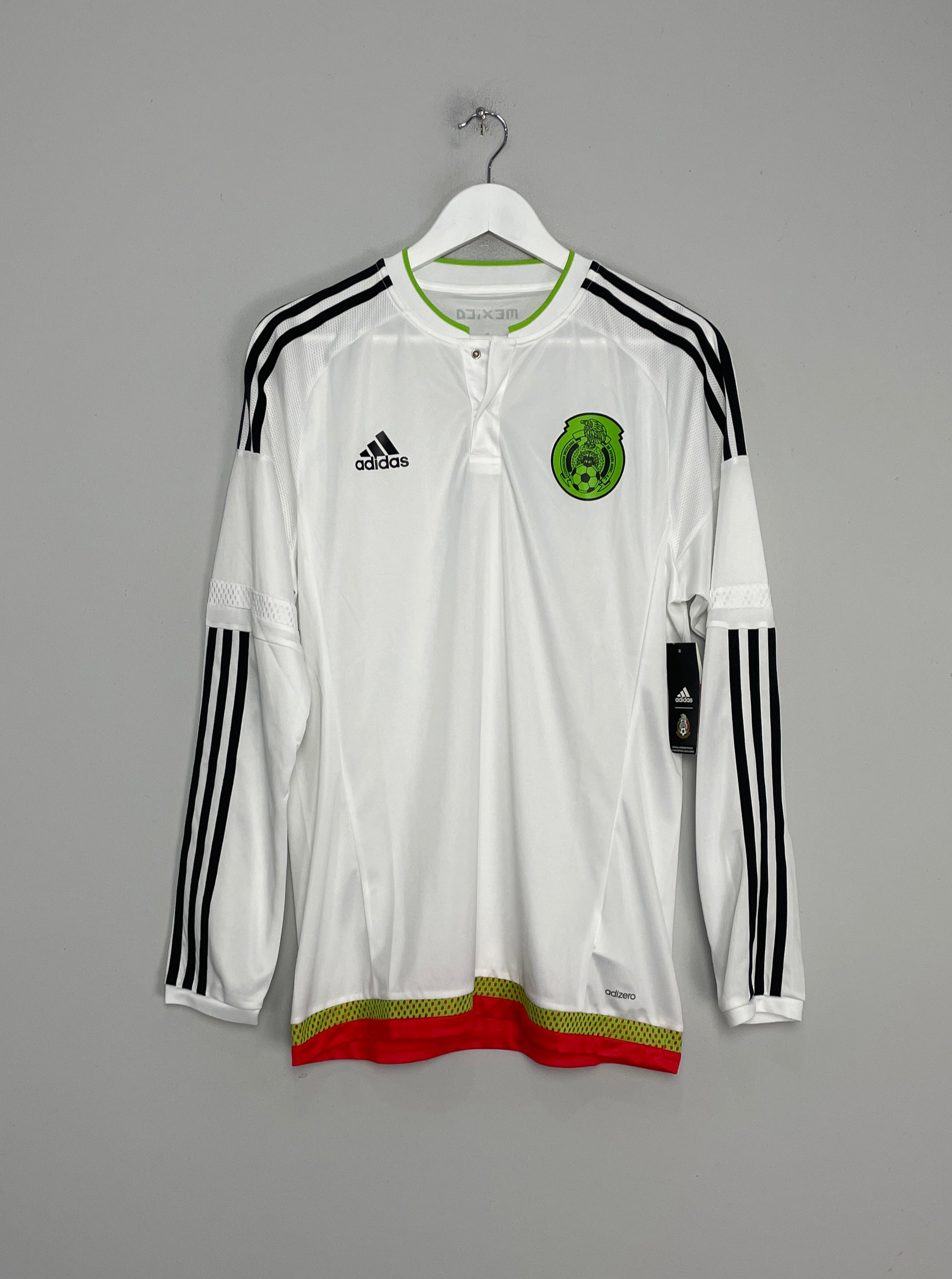Shop 2014/15 MEXICO *BNWT* PLAYER ISSUE L/S AWAY SHIRT (L) ADIDAS, classic football shirts, vintage football shirts & retro soccer jerseys at Cult Kits