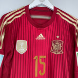 2013/15 SPAIN RAMOS #15 L/S HOME SHIRT (L) ADIDAS