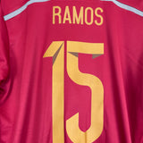 2013/15 SPAIN RAMOS #15 L/S HOME SHIRT (L) ADIDAS