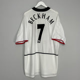 2002/03 MANCHESTER UNITED BECKHAM #7 AWAY SHIRT (XXL) NIKE