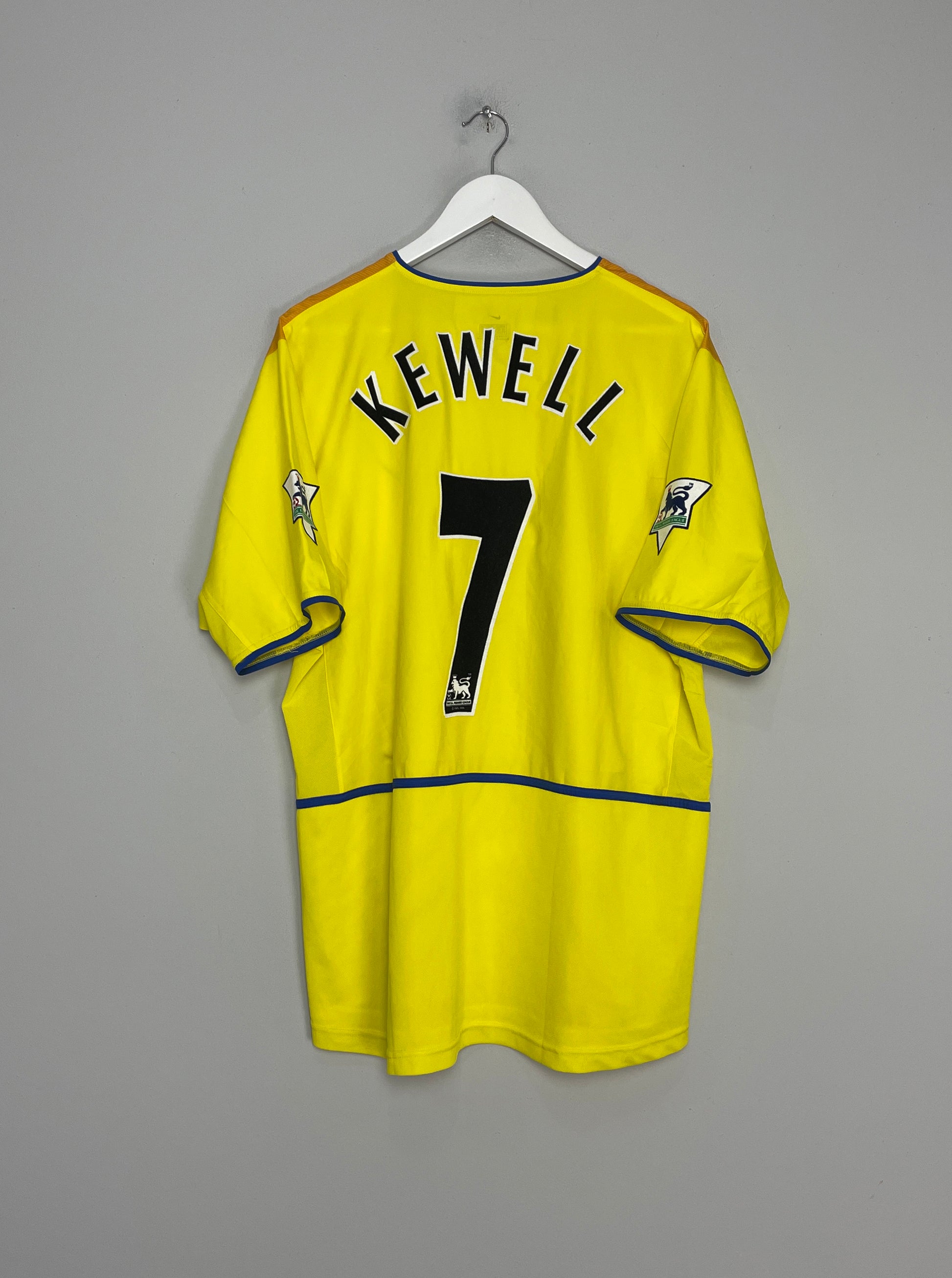 2002/03 LEEDS UNITED KEWELL #7 AWAY SHIRT (XL) NIKE