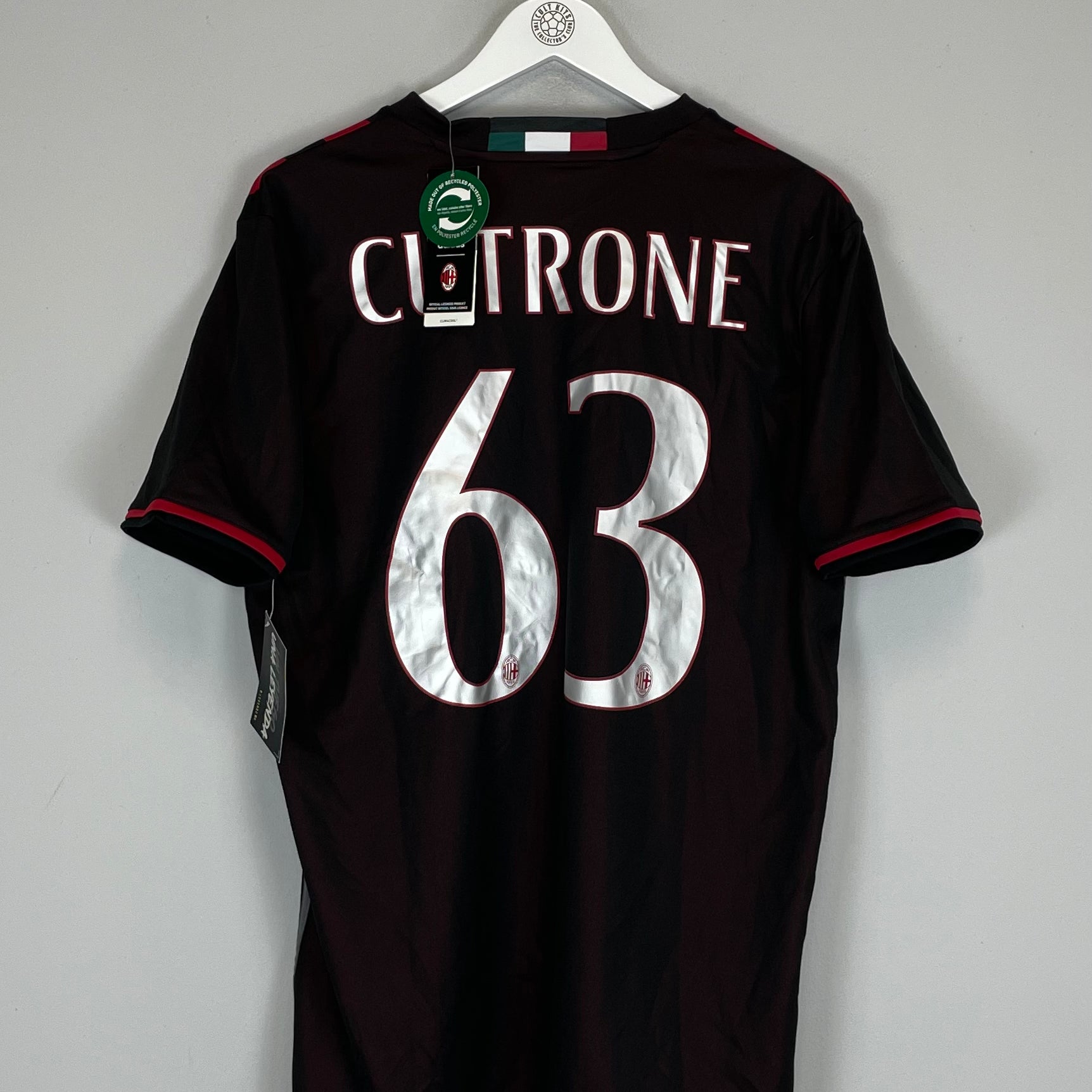 Shop 2016/17 AC MILAN CUTRONE #63 *BNWT* HOME SHIRT (L) ADIDAS, classic football shirts, vintage football shirts & retro soccer jerseys at Cult Kits