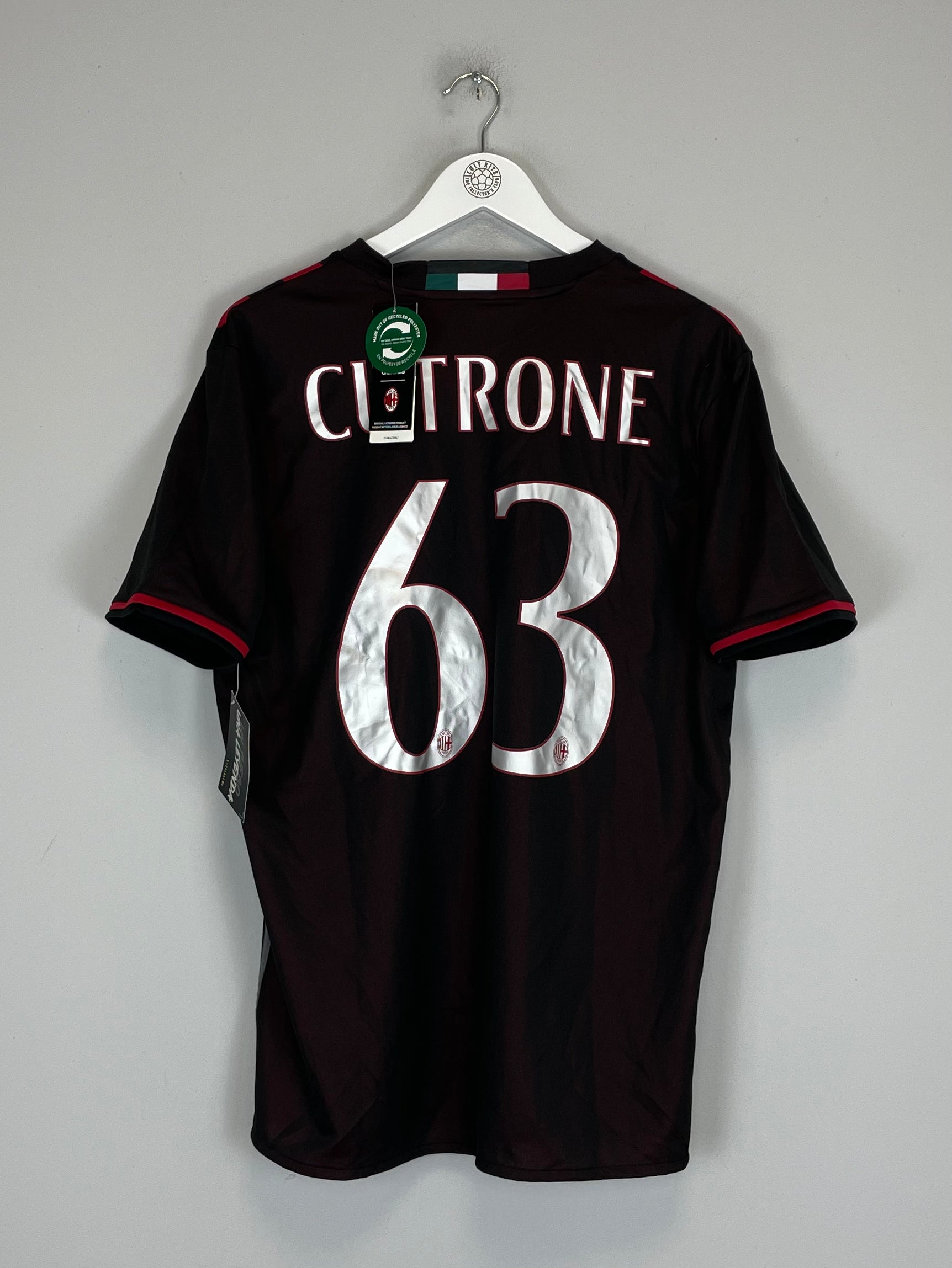 Shop 2016/17 AC MILAN CUTRONE #63 *BNWT* HOME SHIRT (L) ADIDAS, classic football shirts, vintage football shirts & retro soccer jerseys at Cult Kits