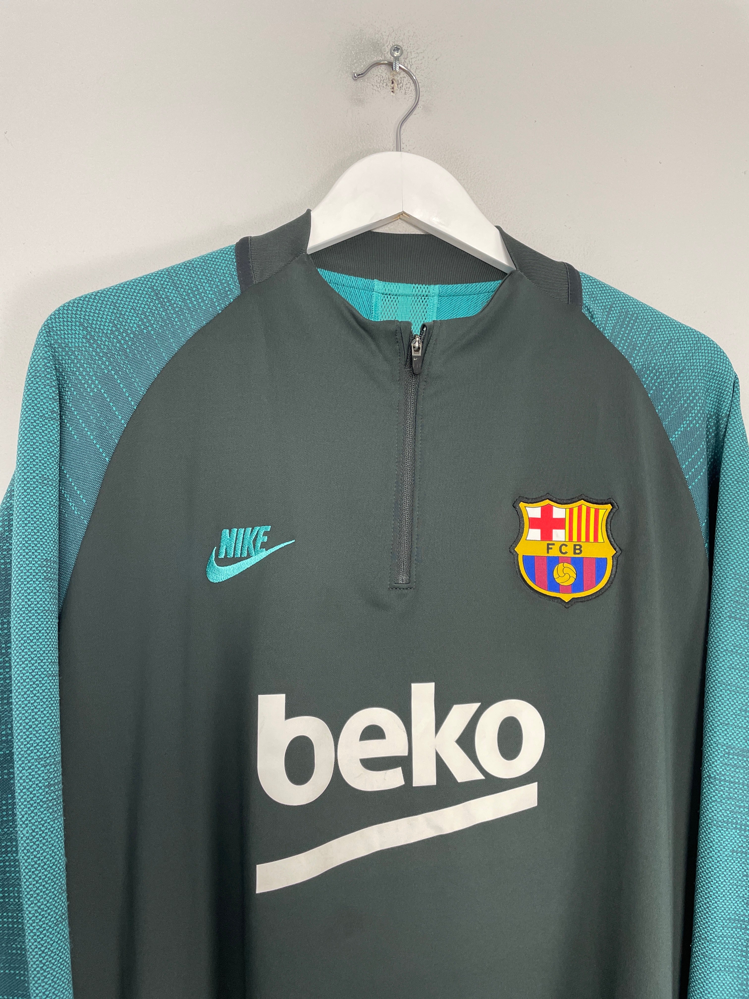 Shop 2019/20 BARCELONA 1/4 ZIP (XL) NIKE, classic football shirts, vintage football shirts & retro soccer jerseys at Cult Kits