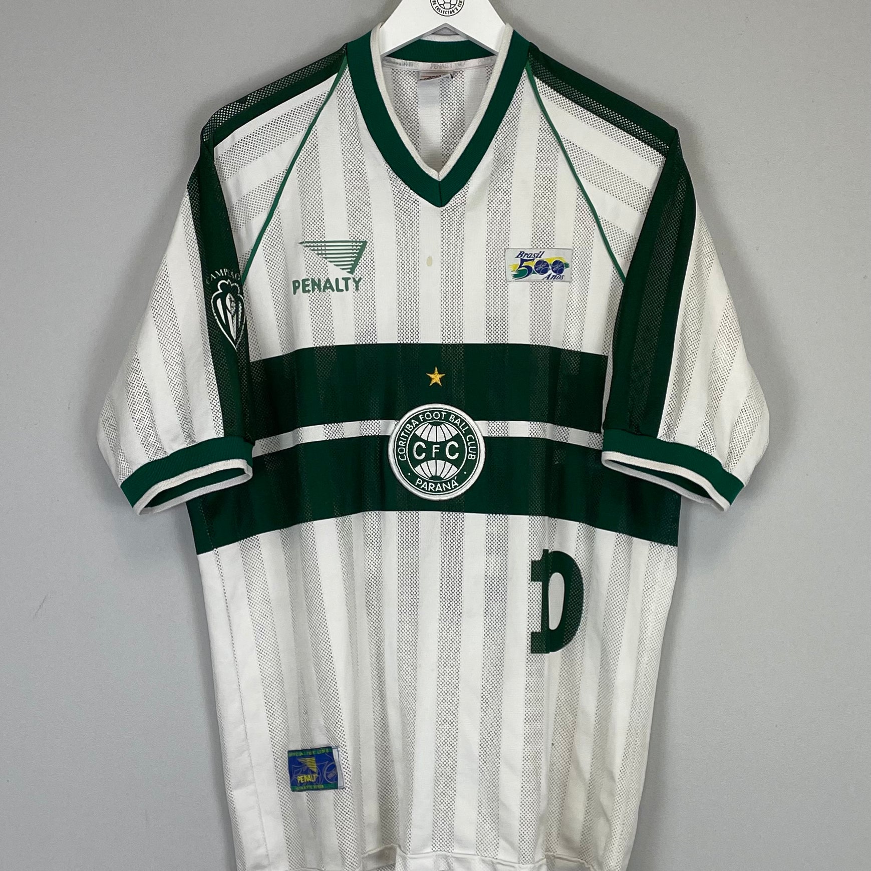 Shop 2000/01 CORITIBA #10 HOME SHIRT (XL) PENALTY, classic football shirts, vintage football shirts & retro soccer jerseys at Cult Kits