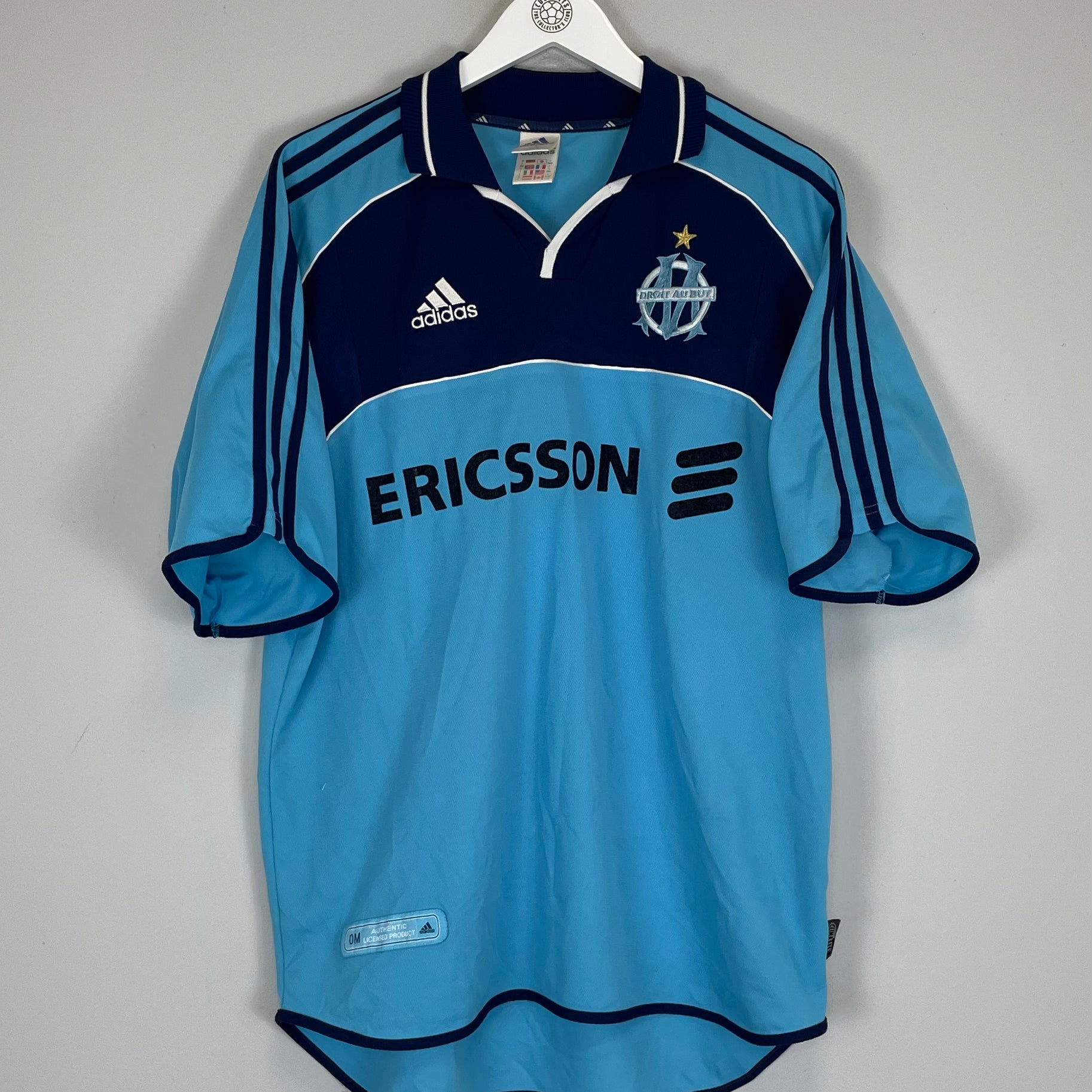 Shop 2000/01 MARSEILLE HOME SHIRT (L) ADIDAS, classic football shirts, vintage football shirts & retro soccer jerseys at Cult Kits