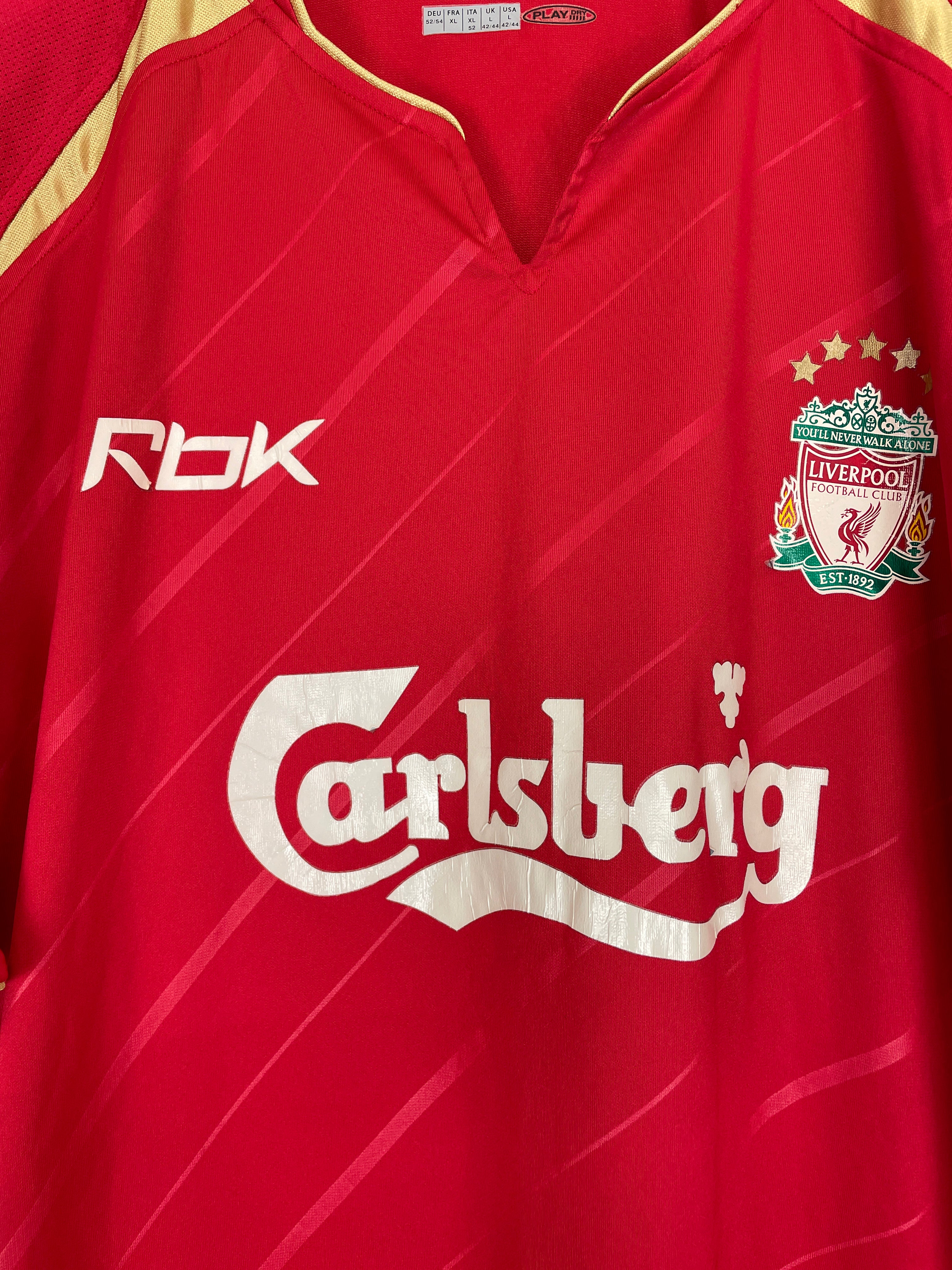Shop 2005/06 LIVERPOOL HOME SHIRT (L) REEBOK, classic football shirts, vintage football shirts & retro soccer jerseys at Cult Kits