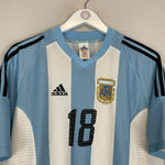 Shop 2002/04 ARGENTINA KILY #18 HOME SHIRT (L) ADIDAS, classic football shirts, vintage football shirts & retro soccer jerseys at Cult Kits