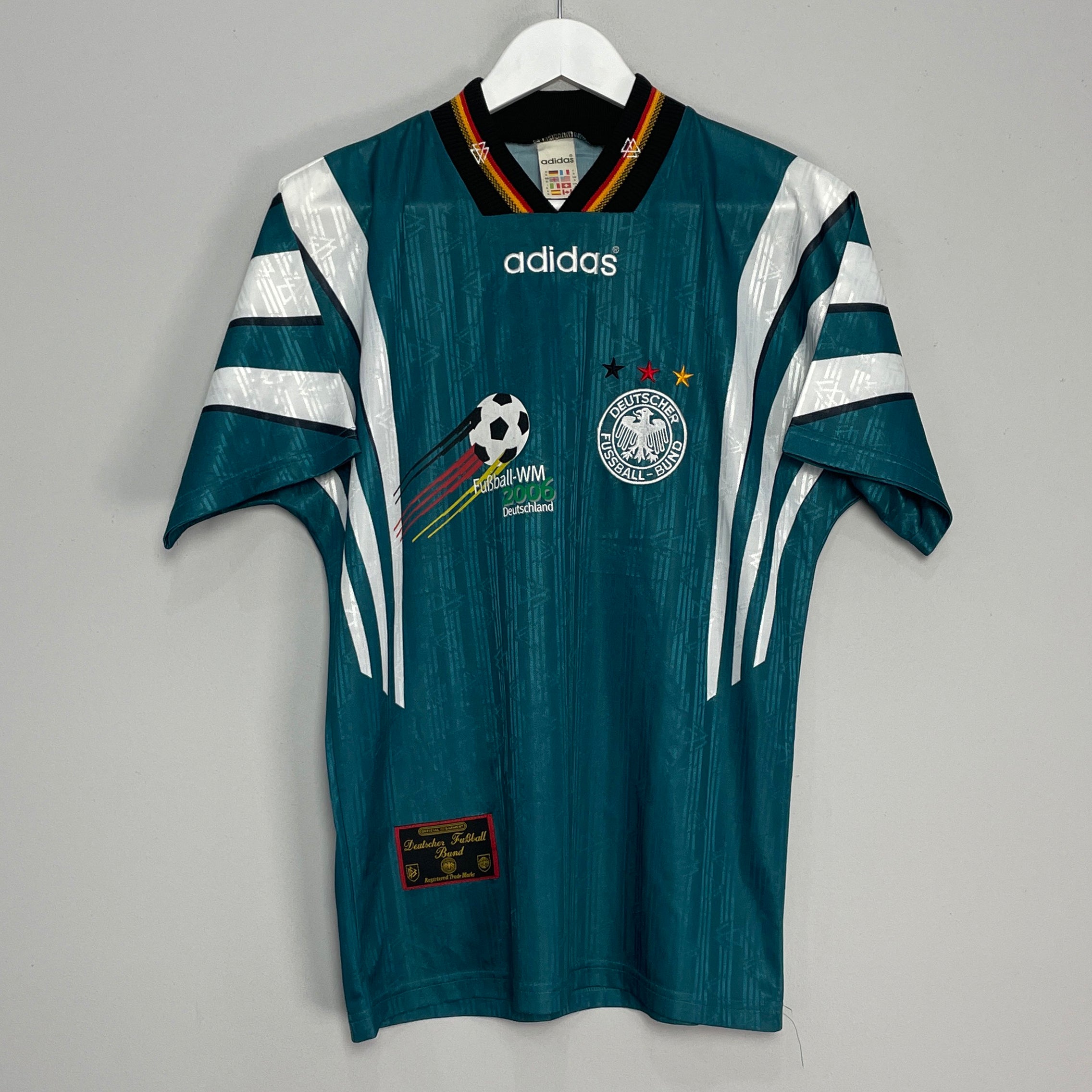 Shop 1996/98 GERMANY AWAY SHIRT (S) ADIDAS, classic football shirts, vintage football shirts & retro soccer jerseys at Cult Kits