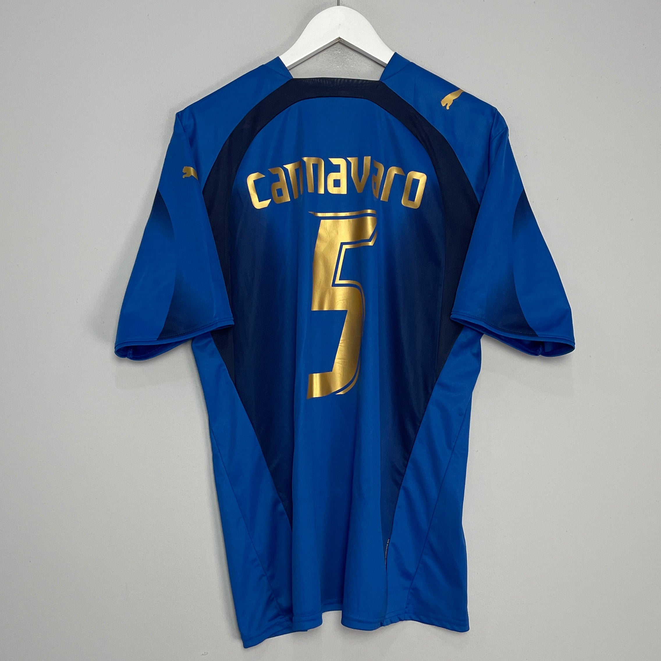 Shop 2006/07 ITALY CANNAVARO #5 HOME SHIRT (L) PUMA, classic football shirts, vintage football shirts & retro soccer jerseys at Cult Kits