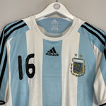 Shop 2008/09 ARGENTINA KUN AGUERO #16 HOME SHIRT (L) ADIDAS, classic football shirts, vintage football shirts & retro soccer jerseys at Cult Kits