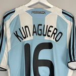 Shop 2008/09 ARGENTINA KUN AGUERO #16 HOME SHIRT (L) ADIDAS, classic football shirts, vintage football shirts & retro soccer jerseys at Cult Kits
