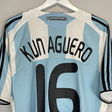 Shop 2008/09 ARGENTINA KUN AGUERO #16 HOME SHIRT (L) ADIDAS, classic football shirts, vintage football shirts & retro soccer jerseys at Cult Kits