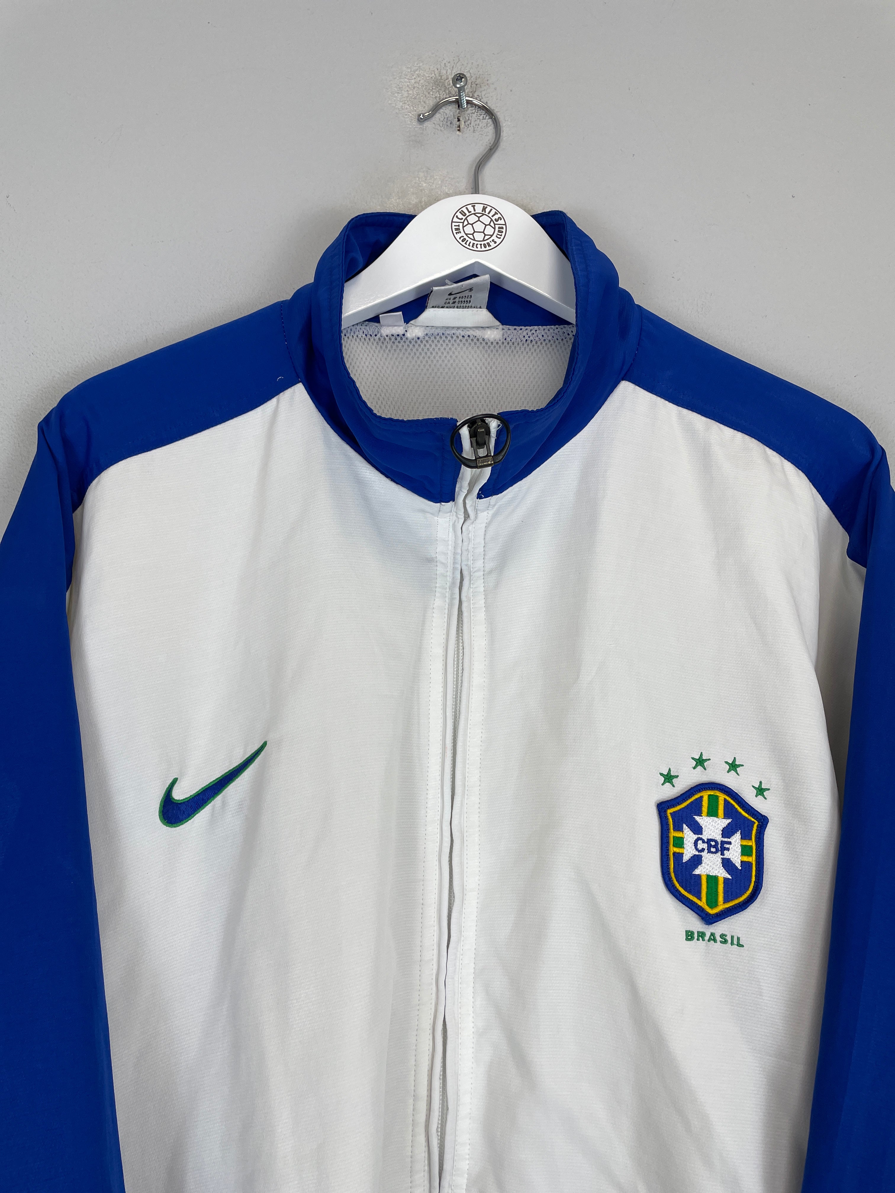 Shop 1998/00 BRAZIL TRACK JACKET (XXL) NIKE, classic football shirts, vintage football shirts & retro soccer jerseys at Cult Kits