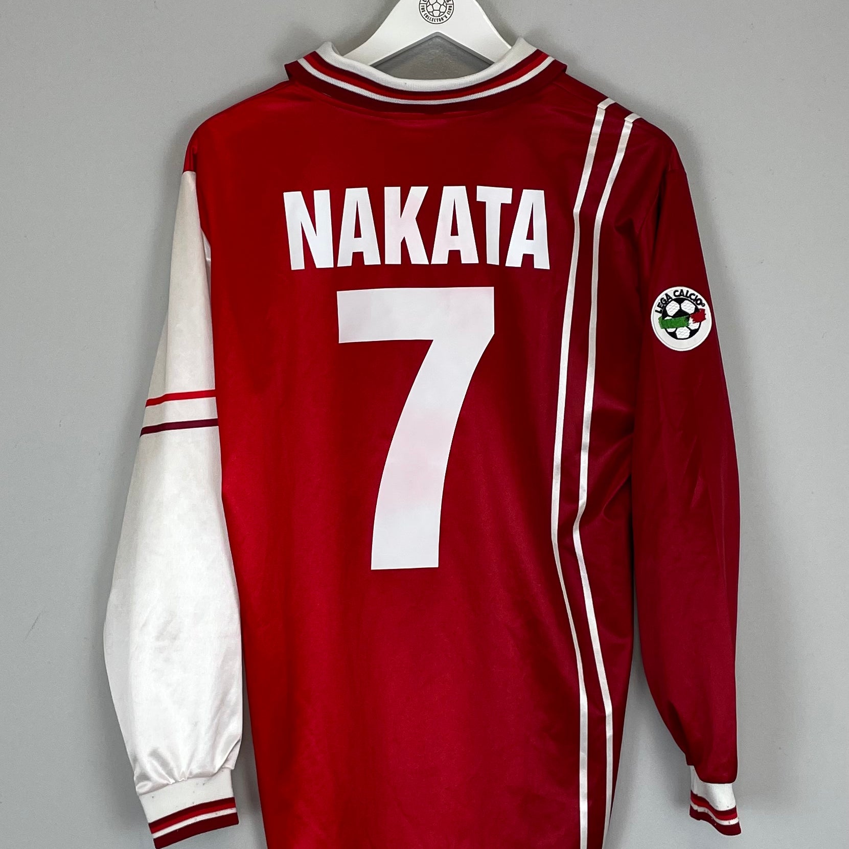 Shop 1998/99 PERUGIA NAKATA #7 L/S HOME SHIRT (L) GALEX, classic football shirts, vintage football shirts & retro soccer jerseys at Cult Kits