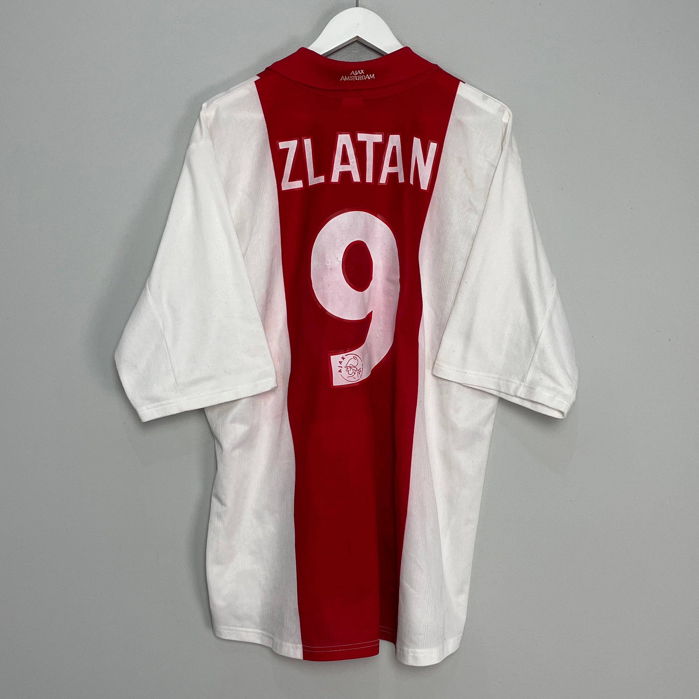 Shop 2001/02 AJAX ZLATAN #9 HOME SHIRT (XXL) ADIDAS, classic football shirts, vintage football shirts & retro soccer jerseys at Cult Kits