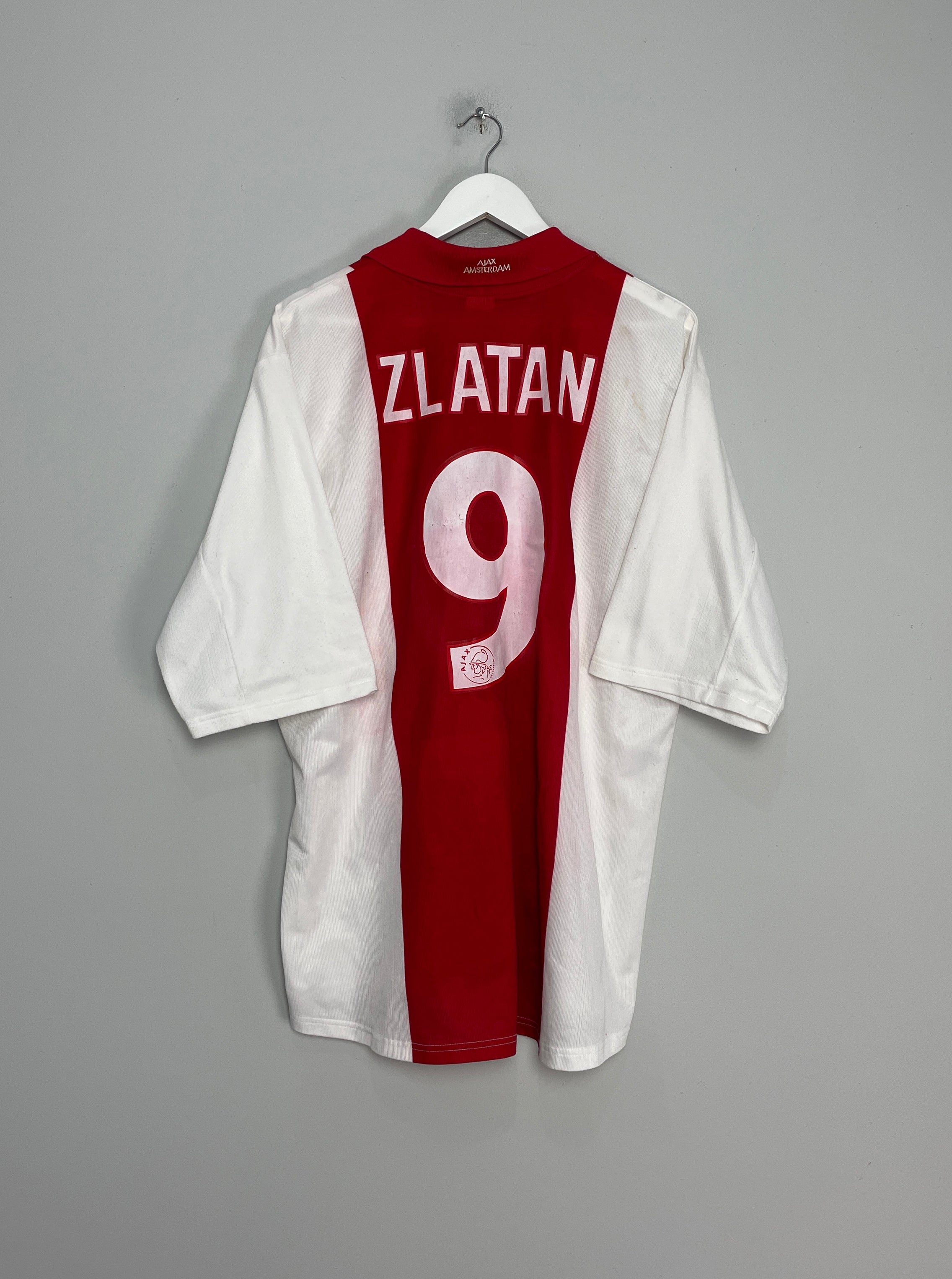 Shop 2001/02 AJAX ZLATAN #9 HOME SHIRT (XXL) ADIDAS, classic football shirts, vintage football shirts & retro soccer jerseys at Cult Kits