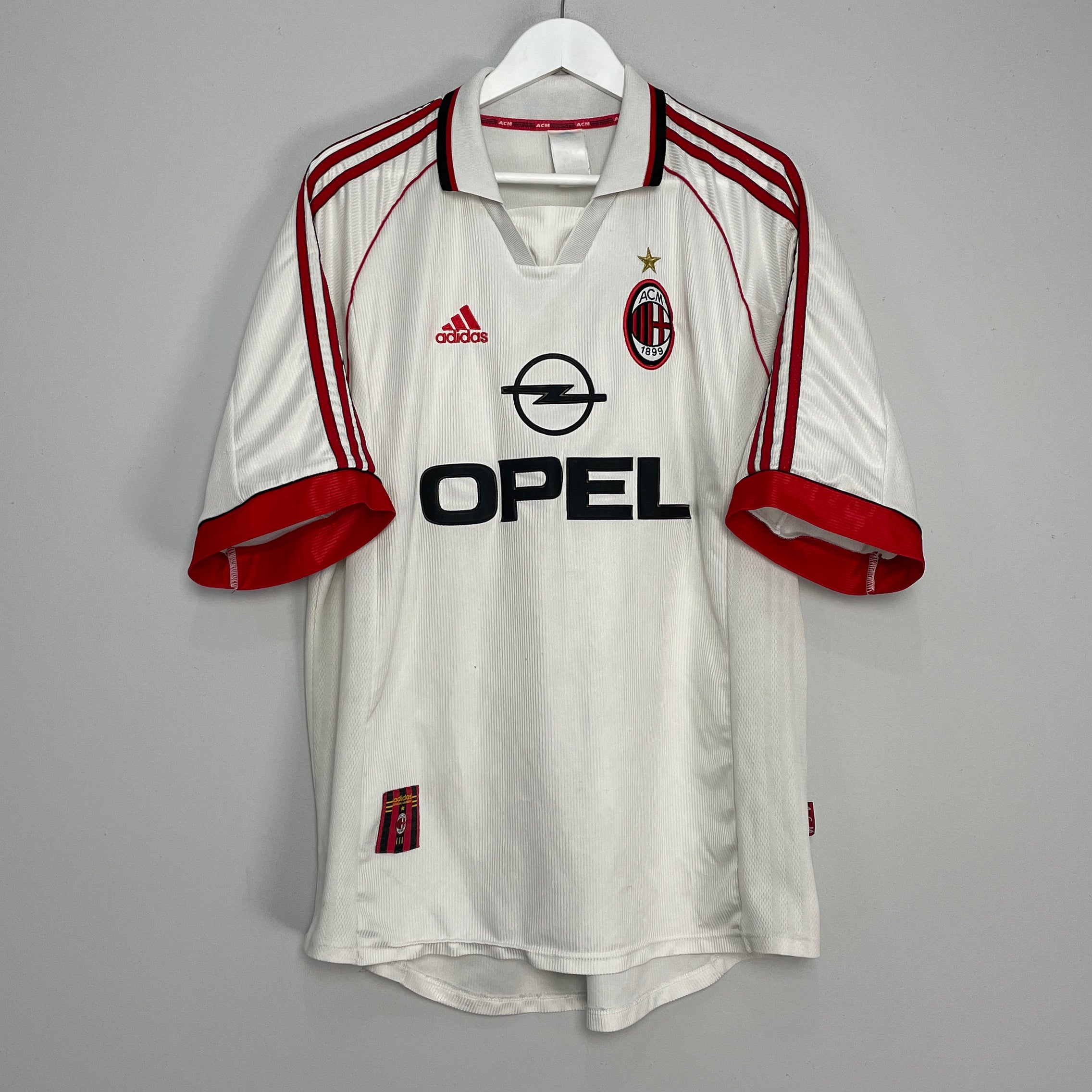 Shop 1999/00 AC MILAN AWAY SHIRT (XL) ADIDAS, classic football shirts, vintage football shirts & retro soccer jerseys at Cult Kits