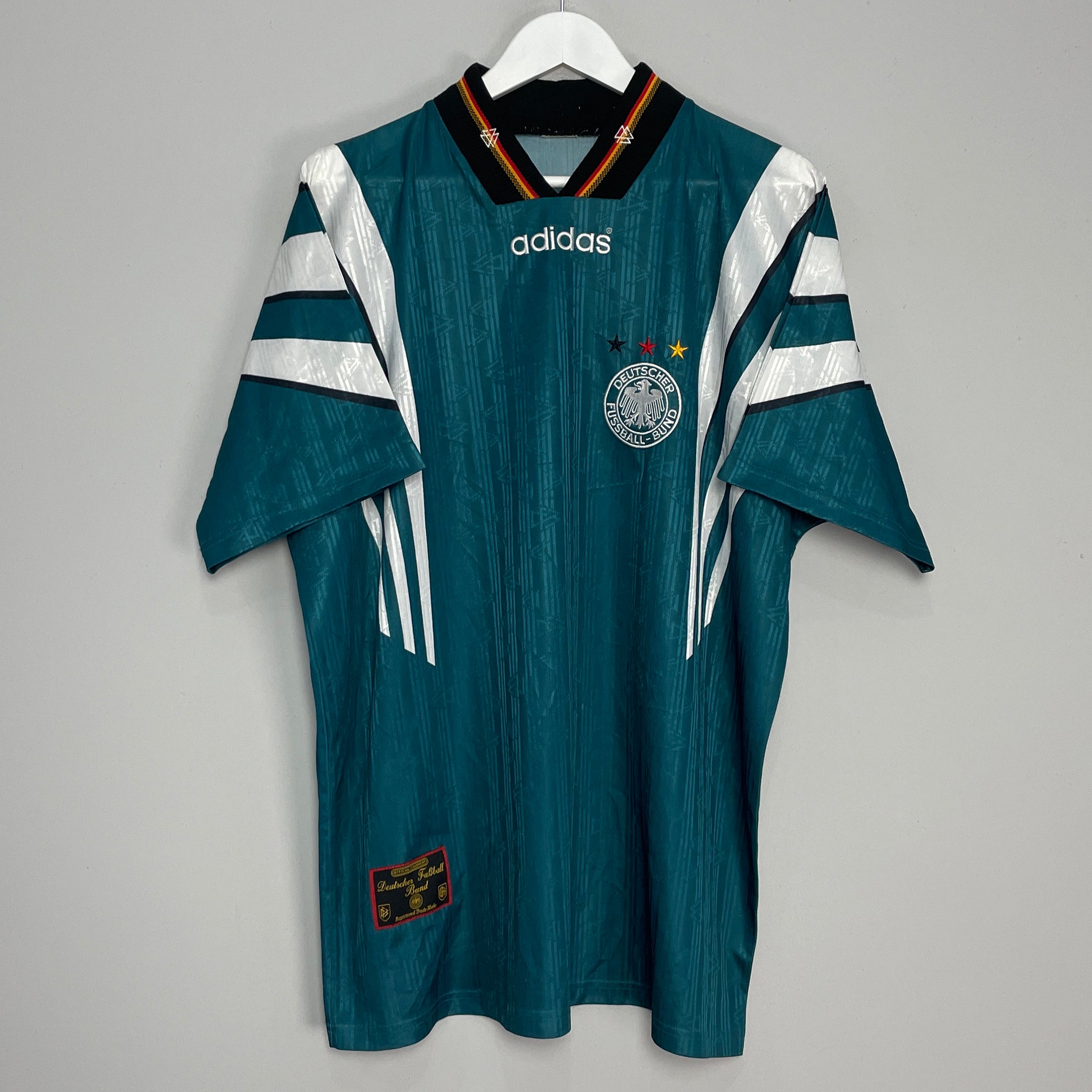 Shop 1996/98 GERMANY AWAY SHIRT (XL) ADIDAS, classic football shirts, vintage football shirts & retro soccer jerseys at Cult Kits