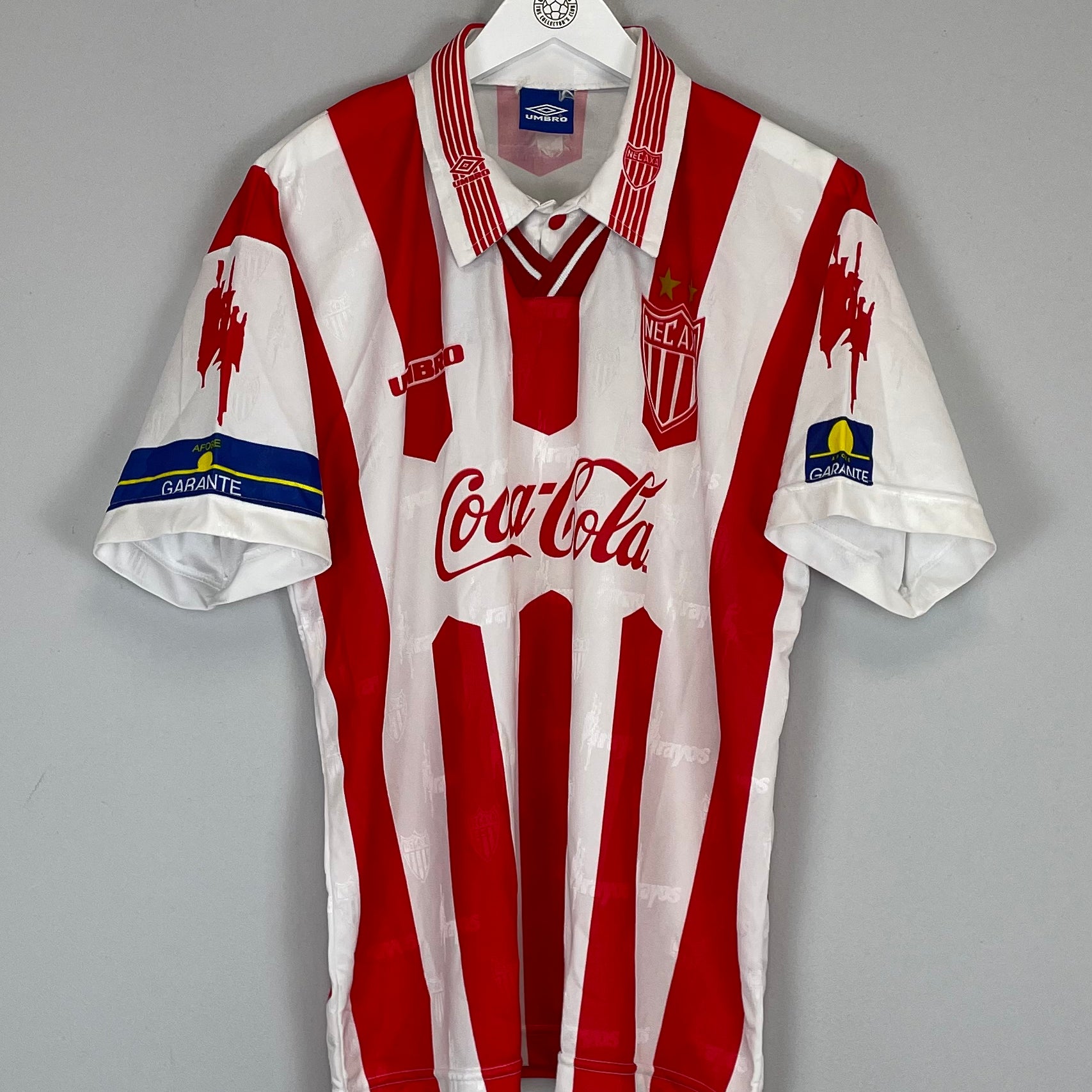 Shop 1998/99 NECAXA HOME SHIRT (L) UMBRO, classic football shirts, vintage football shirts & retro soccer jerseys at Cult Kits
