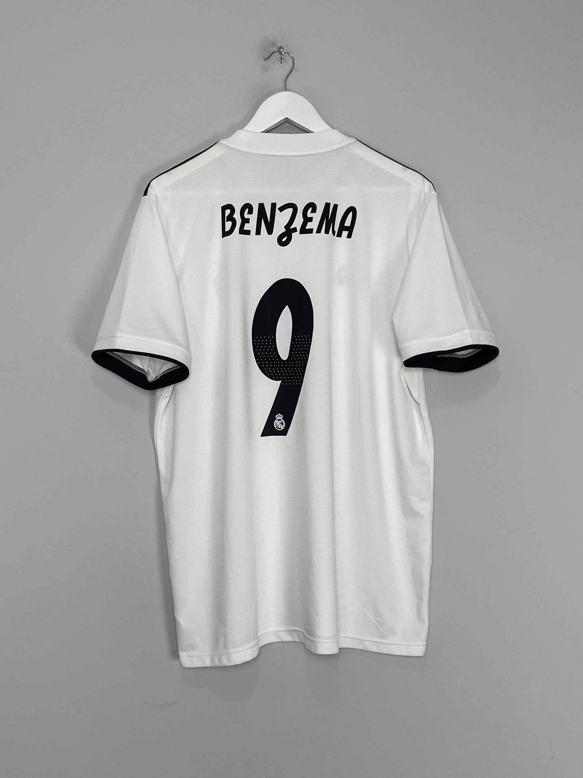 Shop 2018/19 REAL MADRID BENZEMA #9 HOME SHIRT (XL) ADIDAS, classic football shirts, vintage football shirts & retro soccer jerseys at Cult Kits