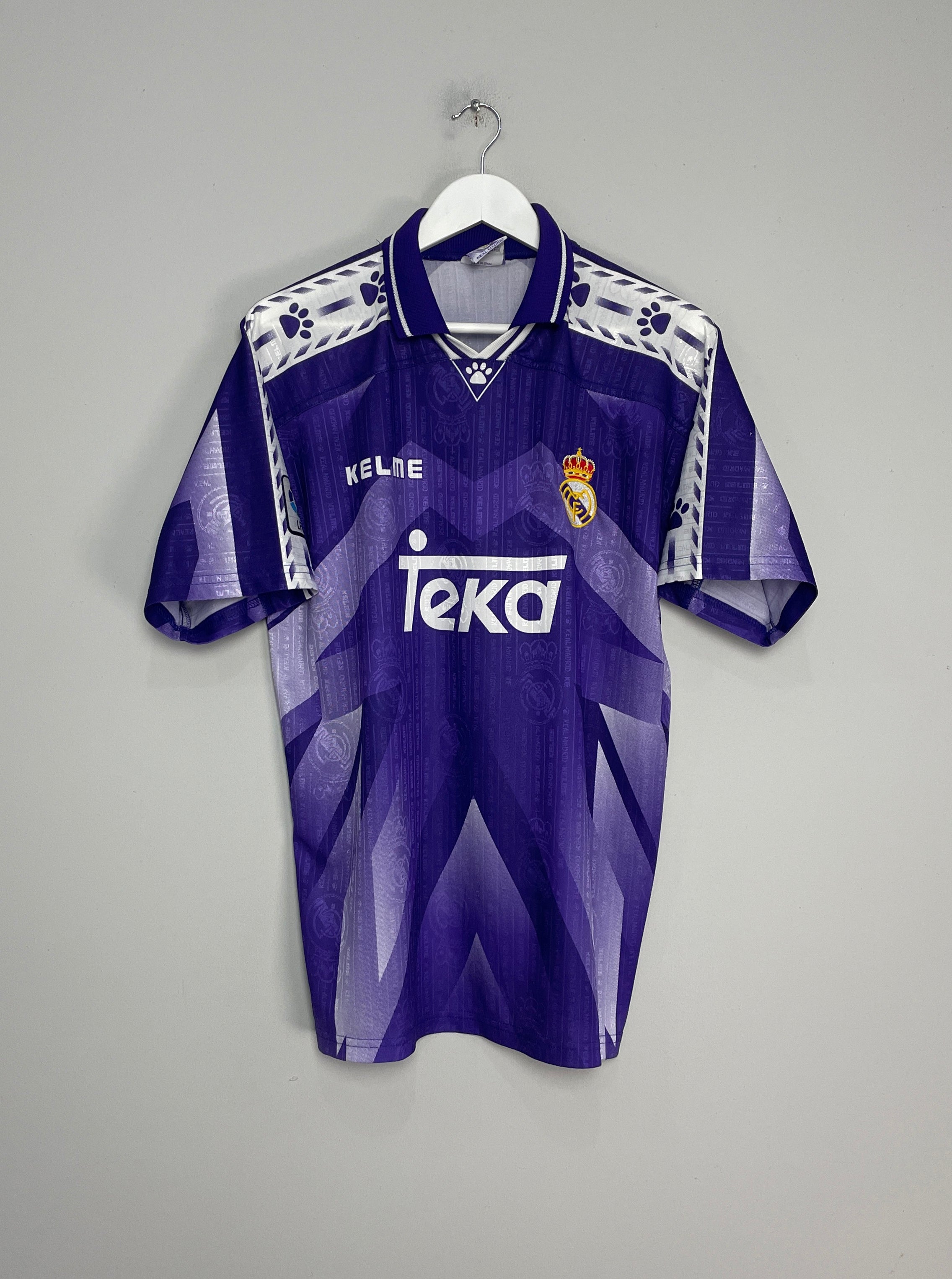 Shop 1996/97 REAL MADRID AWAY SHIRT (L) KELME, classic football shirts, vintage football shirts & retro soccer jerseys at Cult Kits