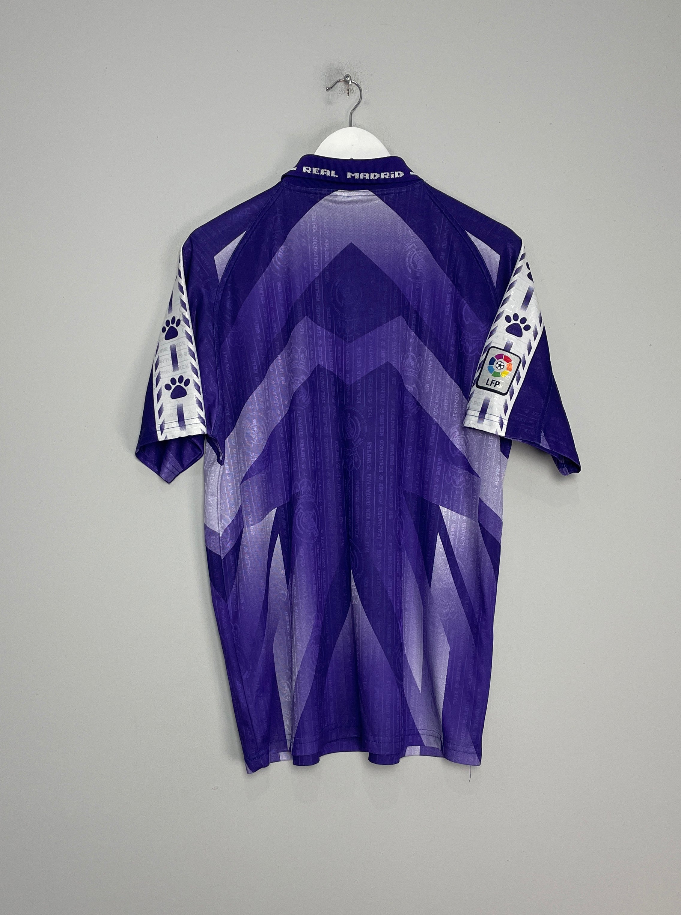 Shop 1996/97 REAL MADRID AWAY SHIRT (L) KELME, classic football shirts, vintage football shirts & retro soccer jerseys at Cult Kits