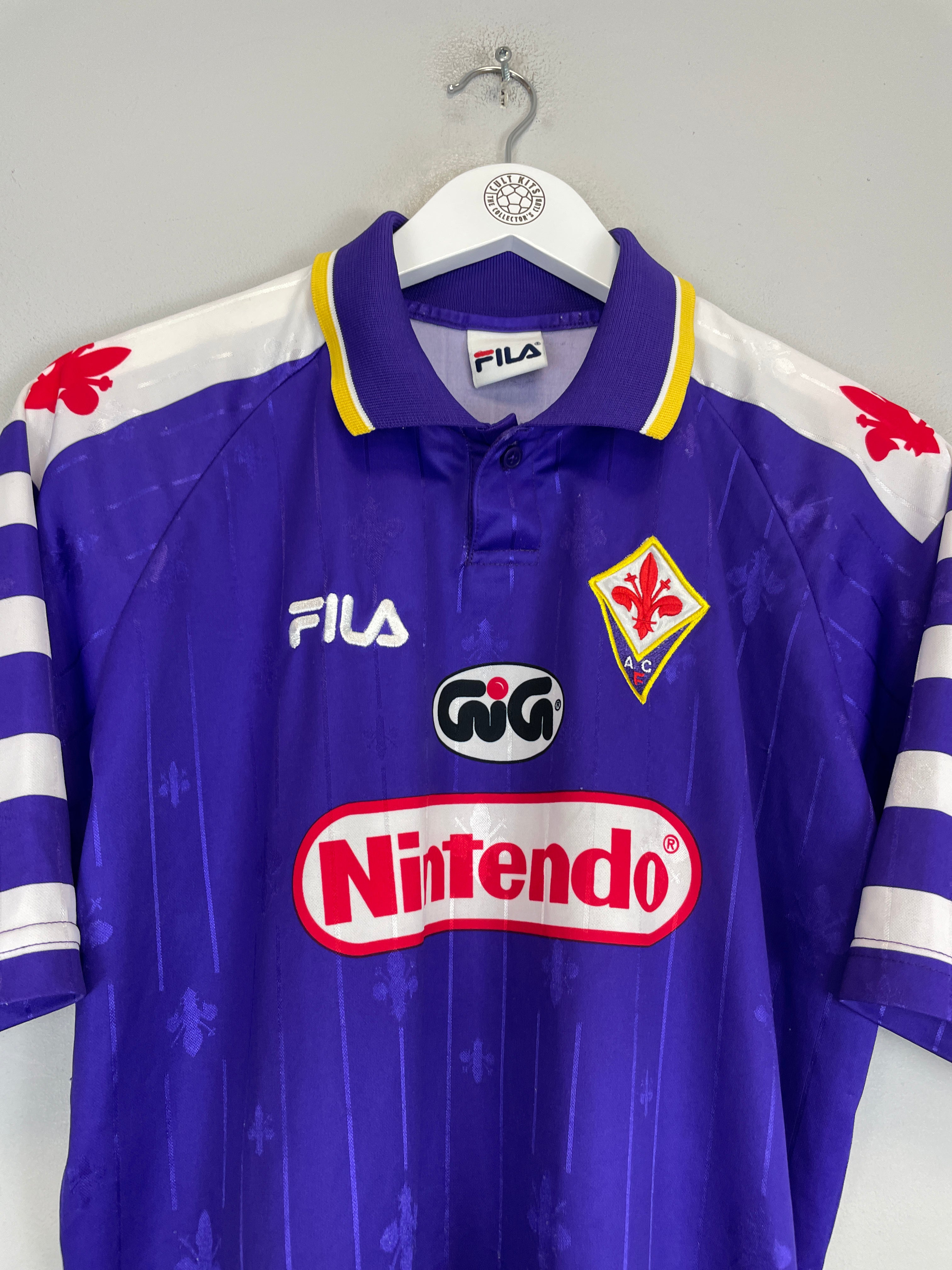 Shop 1998/99 FIORENTINA PROTOTYPE HOME SHIRT (L) FILA, classic football shirts, vintage football shirts & retro soccer jerseys at Cult Kits