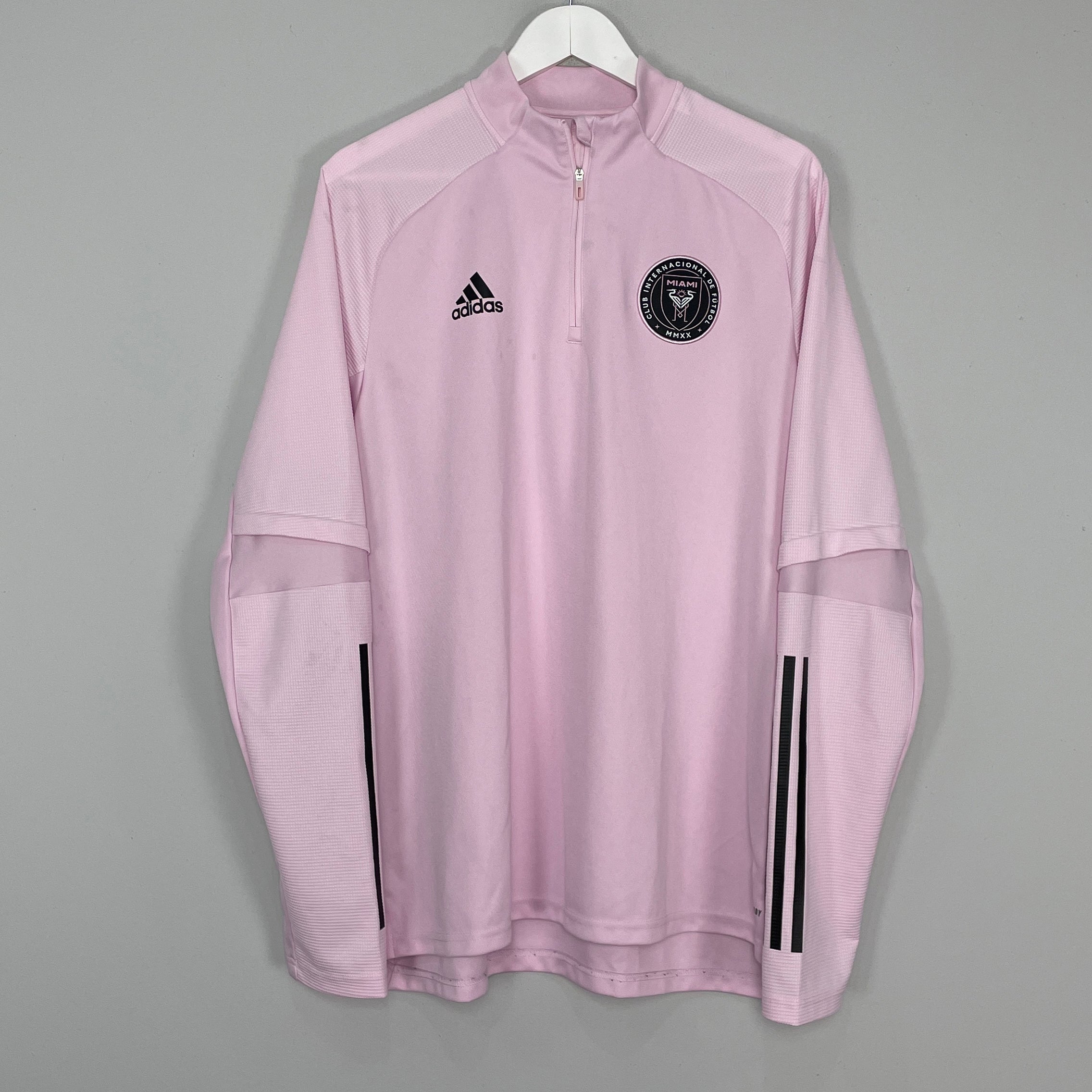 Shop 2020/21 INTER MIAMI 1/4 ZIP TOP (XL) ADIDAS, classic football shirts, vintage football shirts & retro soccer jerseys at Cult Kits