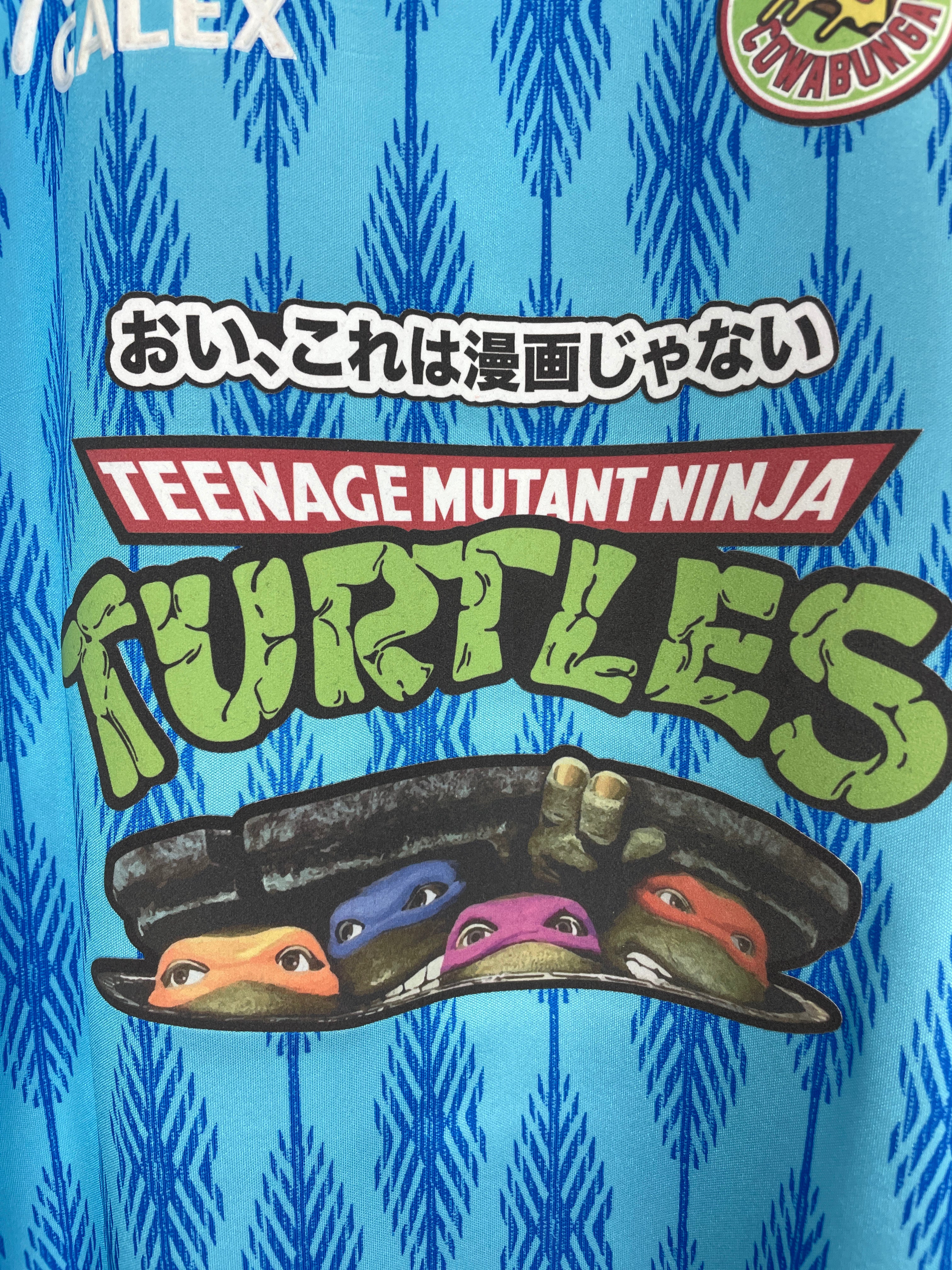 Shop 1998/99 NINJA TURTLES X JAPANESE MOVIE MASHUP #7 SHIRT (L) GALEX, classic football shirts, vintage football shirts & retro soccer jerseys at Cult Kits
