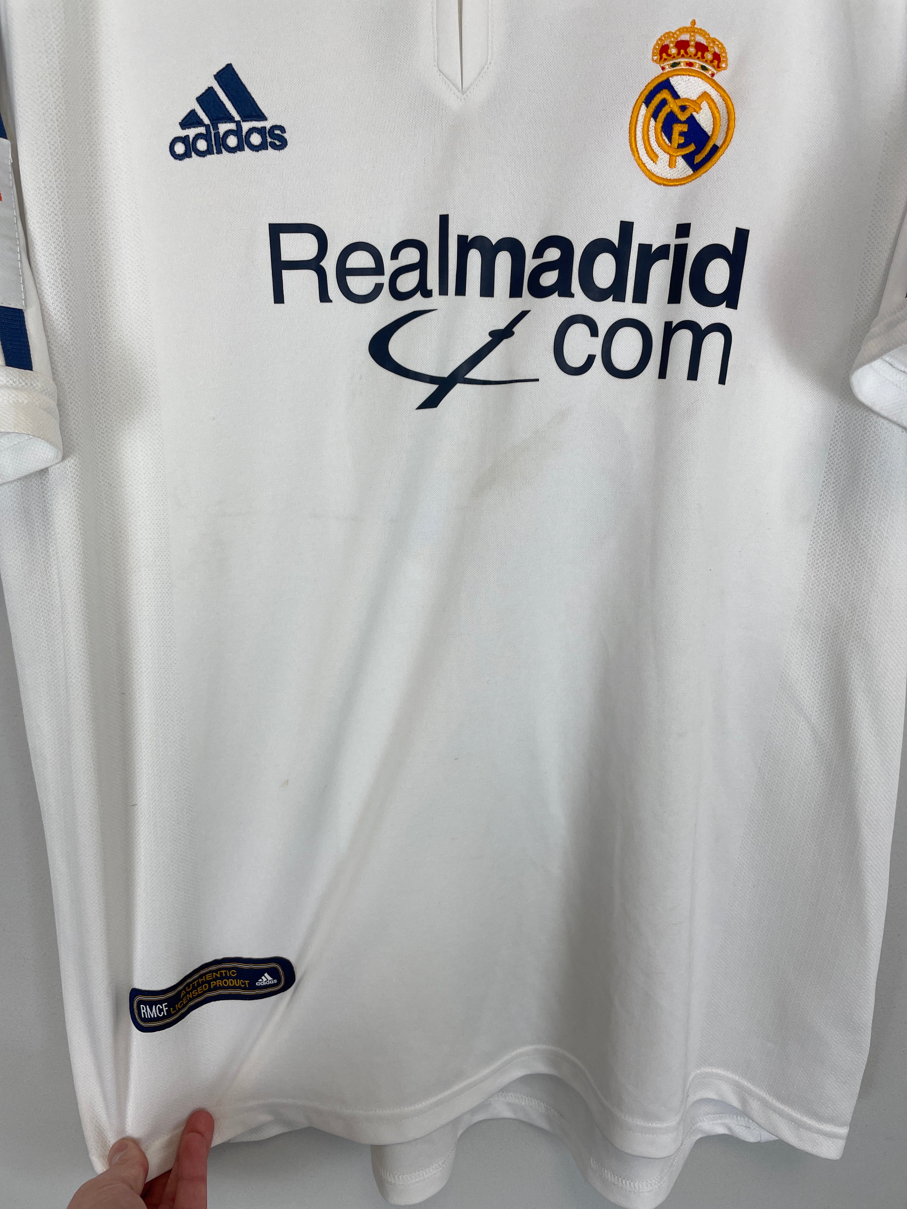 Shop 2001/02 REAL MADRID ZIDANE #5 HOME SHIRT (L) ADIDAS, classic football shirts, vintage football shirts & retro soccer jerseys at Cult Kits