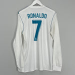 Shop 2017/18 REAL MADRID RONALDO #7 L/S HOME SHIRT (M) ADIDAS, classic football shirts, vintage football shirts & retro soccer jerseys at Cult Kits