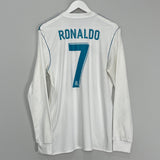 Shop 2017/18 REAL MADRID RONALDO #7 L/S HOME SHIRT (M) ADIDAS, classic football shirts, vintage football shirts & retro soccer jerseys at Cult Kits