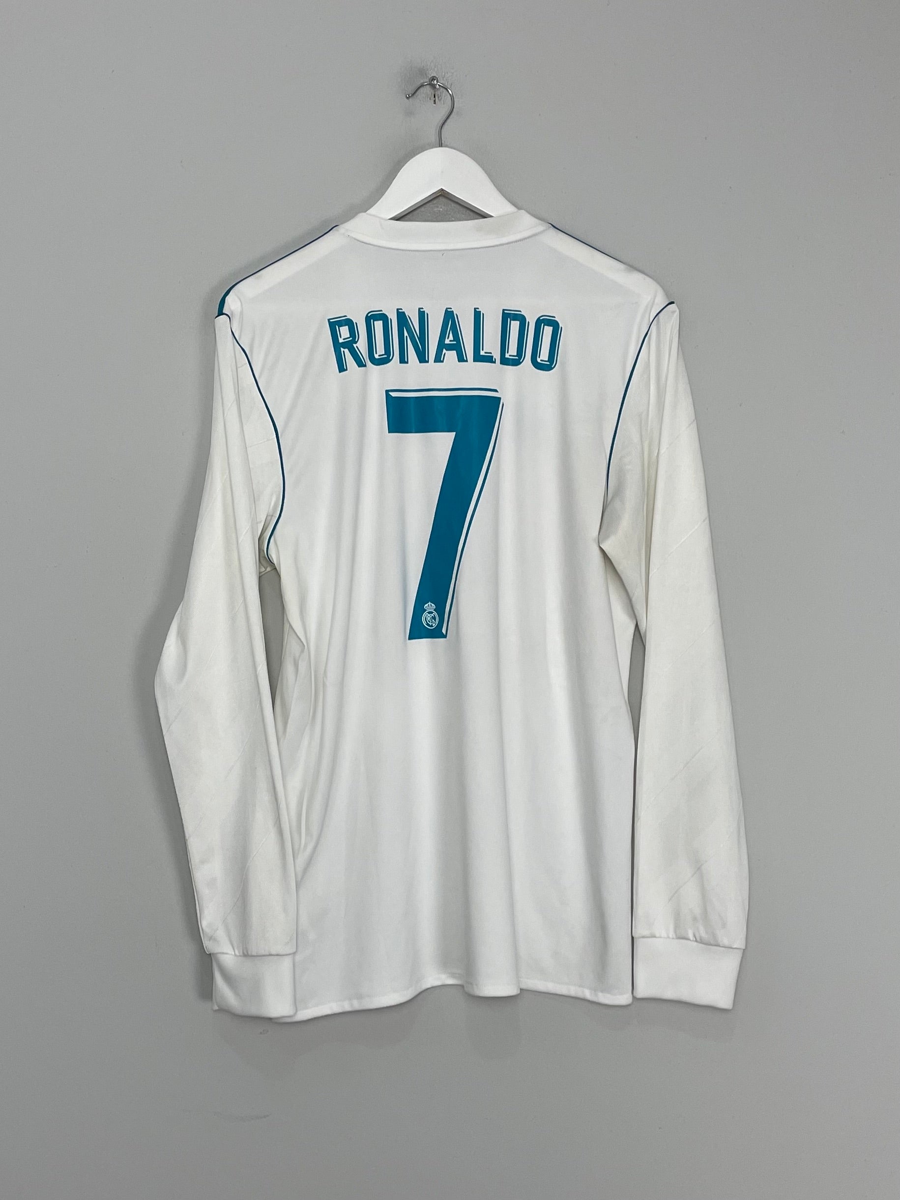 Shop 2017/18 REAL MADRID RONALDO #7 L/S HOME SHIRT (M) ADIDAS, classic football shirts, vintage football shirts & retro soccer jerseys at Cult Kits