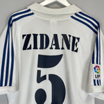Shop 2001/02 REAL MADRID ZIDANE #5 HOME SHIRT (L) ADIDAS, classic football shirts, vintage football shirts & retro soccer jerseys at Cult Kits