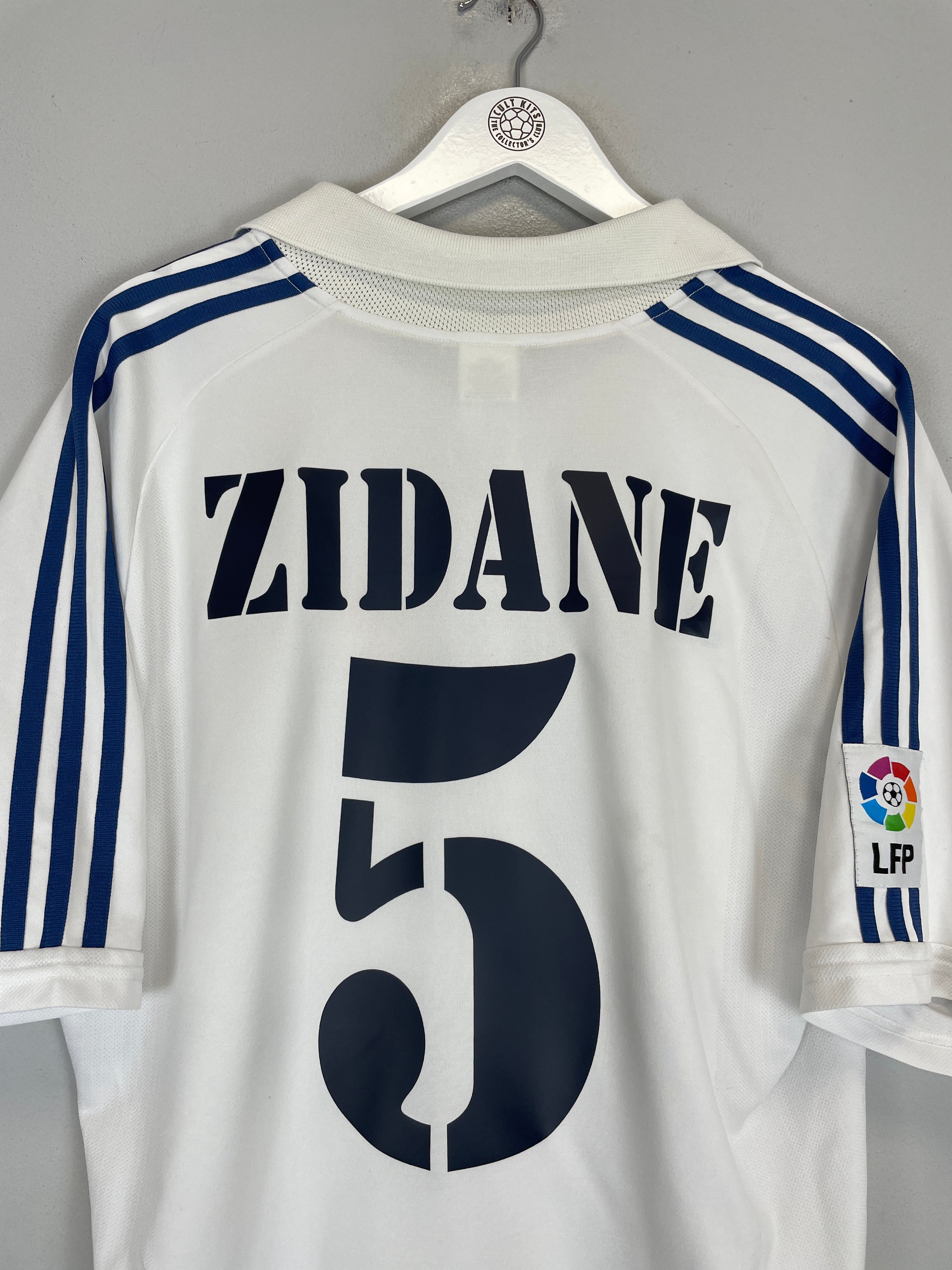 Shop 2001/02 REAL MADRID ZIDANE #5 HOME SHIRT (L) ADIDAS, classic football shirts, vintage football shirts & retro soccer jerseys at Cult Kits
