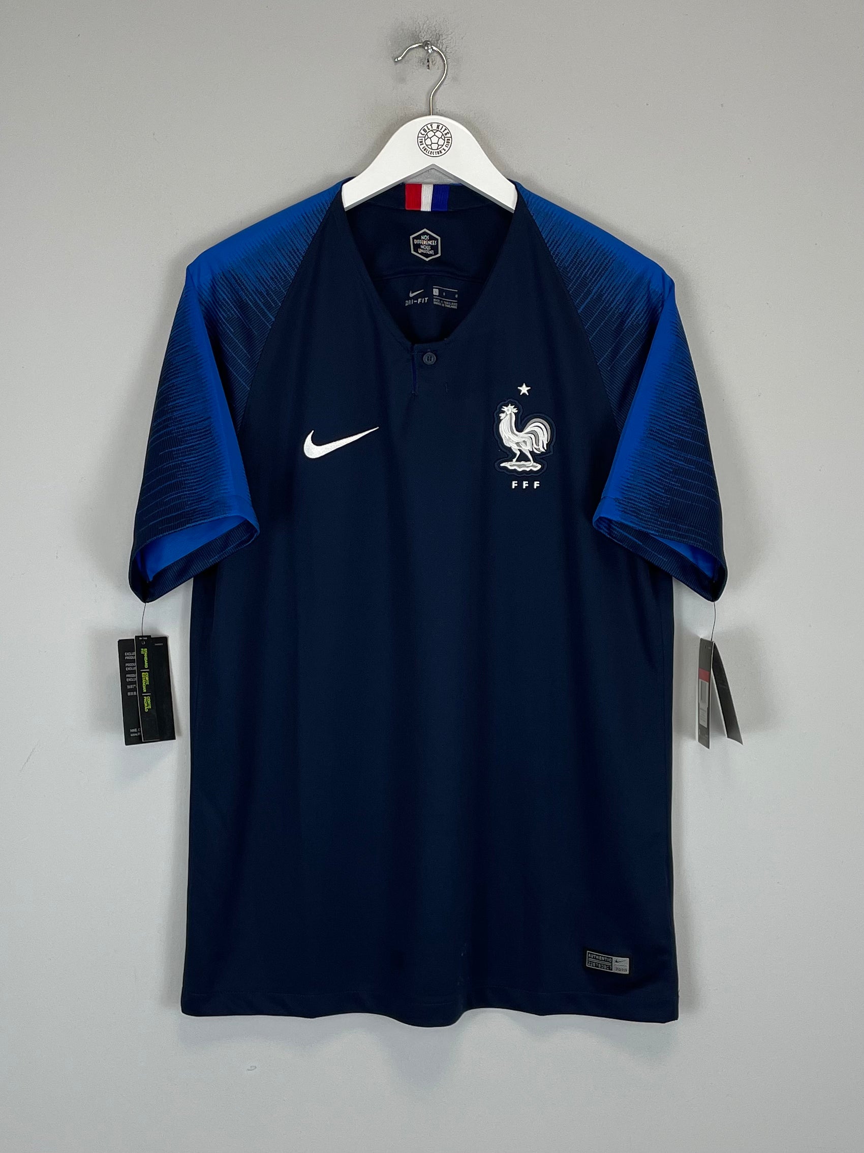 Shop 2018/19 FRANCE *BNWT* HOME SHIRT (L) NIKE, classic football shirts, vintage football shirts & retro soccer jerseys at Cult Kits
