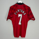 Shop 1996/98 MANCHESTER UNITED CANTONA #7 HOME SHIRT (M) UMBRO, classic football shirts, vintage football shirts & retro soccer jerseys at Cult Kits
