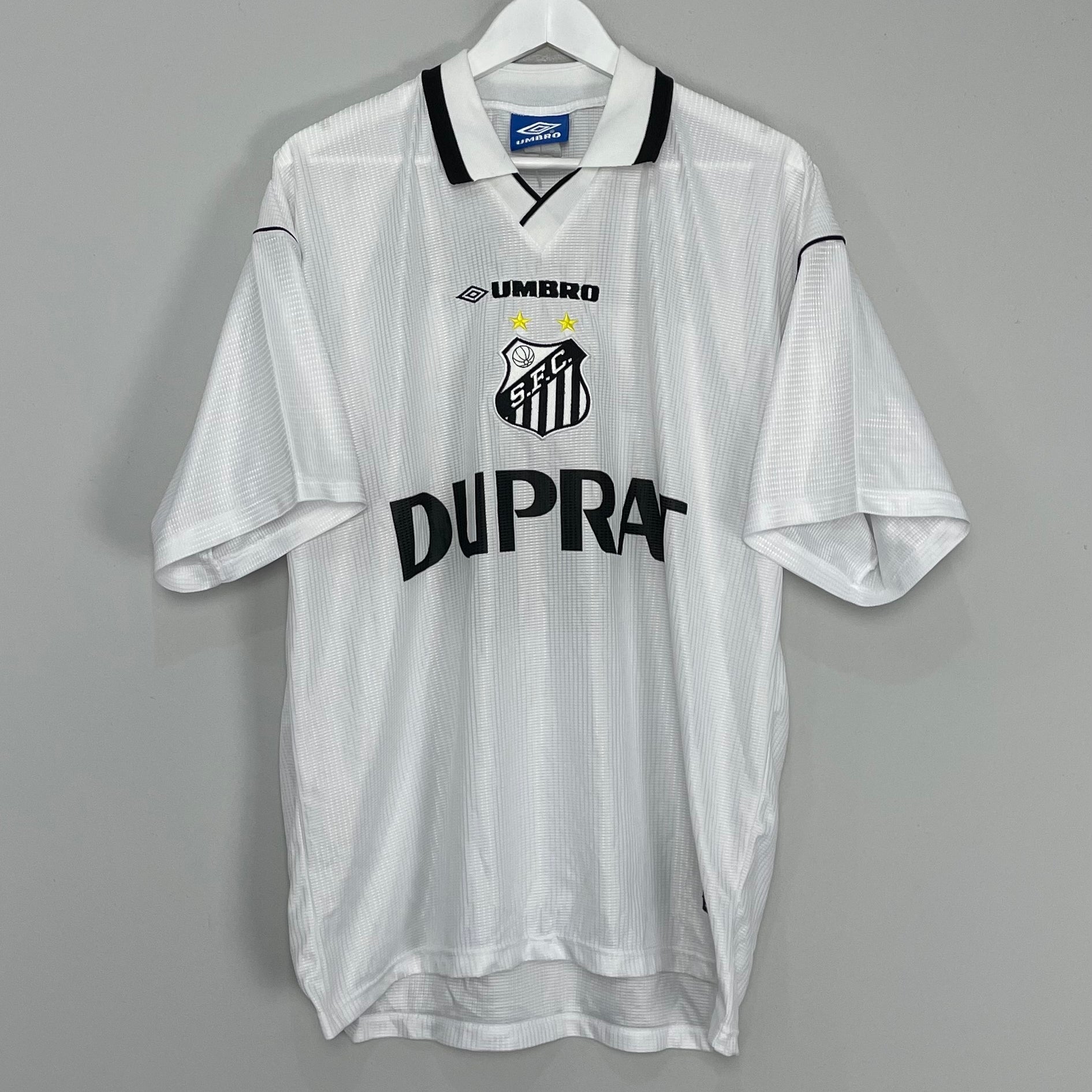 Shop 1999 SANTOS #10 HOME SHIRT (L) UMBRO, classic football shirts, vintage football shirts & retro soccer jerseys at Cult Kits
