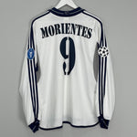 Shop 2000/01 REAL MADRID MORIENTES #9 *MATCH ISSUE* C/L HOME SHIRT (XL) ADIDAS, classic football shirts, vintage football shirts & retro soccer jerseys at Cult Kits