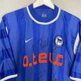 2000/01 HERTHA BERLIN *SQUAD SIGNED* HOME SHIRT (L) NIKE