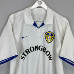 Shop 2002/03 LEEDS UNITED MILNER #38 HOME SHIRT (L) NIKE, classic football shirts, vintage football shirts & retro soccer jerseys at Cult Kits
