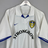 Shop 2002/03 LEEDS UNITED MILNER #38 HOME SHIRT (L) NIKE, classic football shirts, vintage football shirts & retro soccer jerseys at Cult Kits