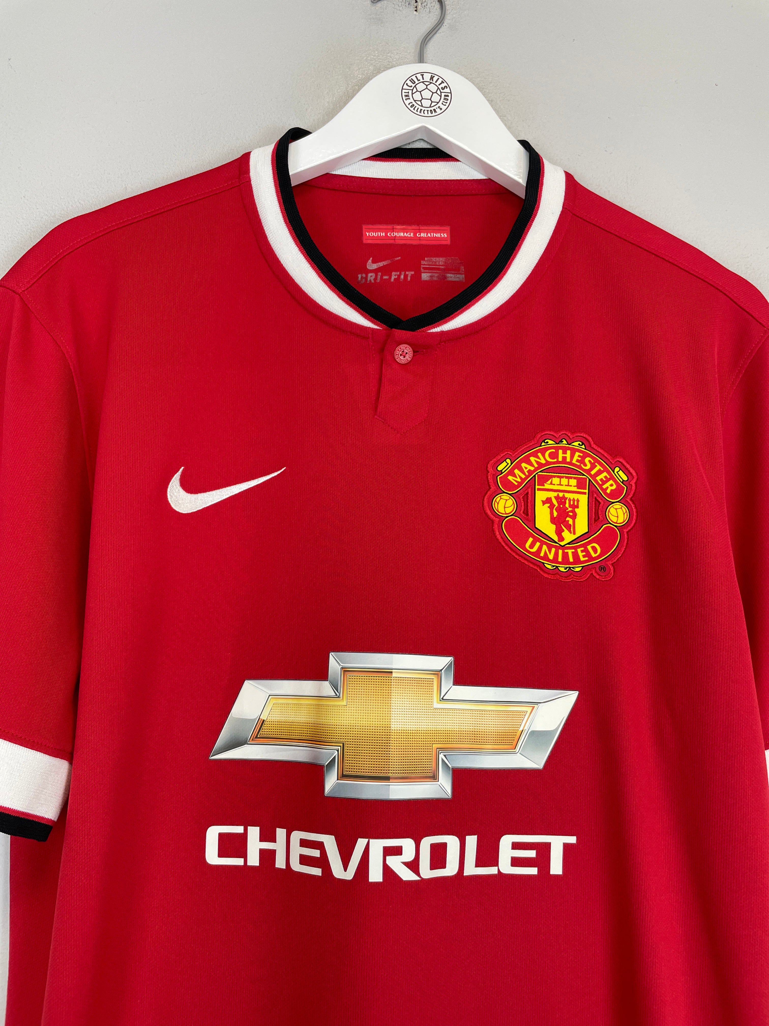 Shop 2014/15 MANCHESTER UNITED V.PERSIE #20 HOME SHIRT (L) NIKE, classic football shirts, vintage football shirts & retro soccer jerseys at Cult Kits