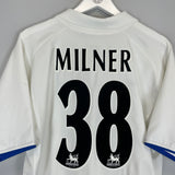 Shop 2002/03 LEEDS UNITED MILNER #38 HOME SHIRT (L) NIKE, classic football shirts, vintage football shirts & retro soccer jerseys at Cult Kits