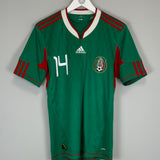 Shop 2010 MEXICO J.HERNANDEZ #14 HOME SHIRT (S) ADIDAS, classic football shirts, vintage football shirts & retro soccer jerseys at Cult Kits